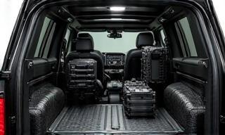 Heavy-duty gear plate installation in vehicle trunk