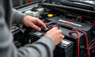 Technician performing electrical upgrade under the hood